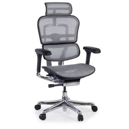Silla ergonómica Ergohuman Elite, estructura negra - Gris