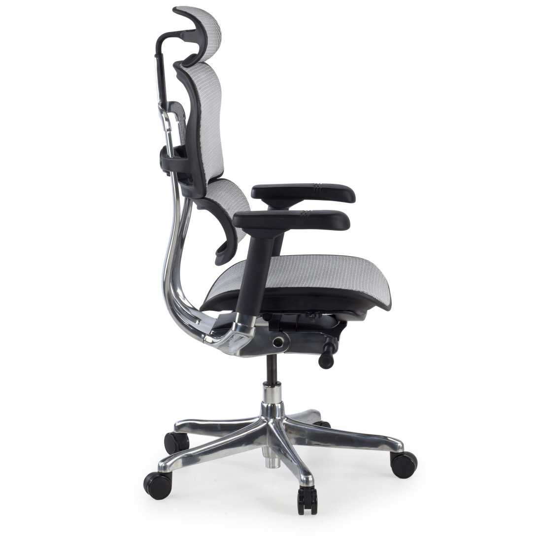 silla ergonomica gris ergohuman elite estructura negra red malla 5