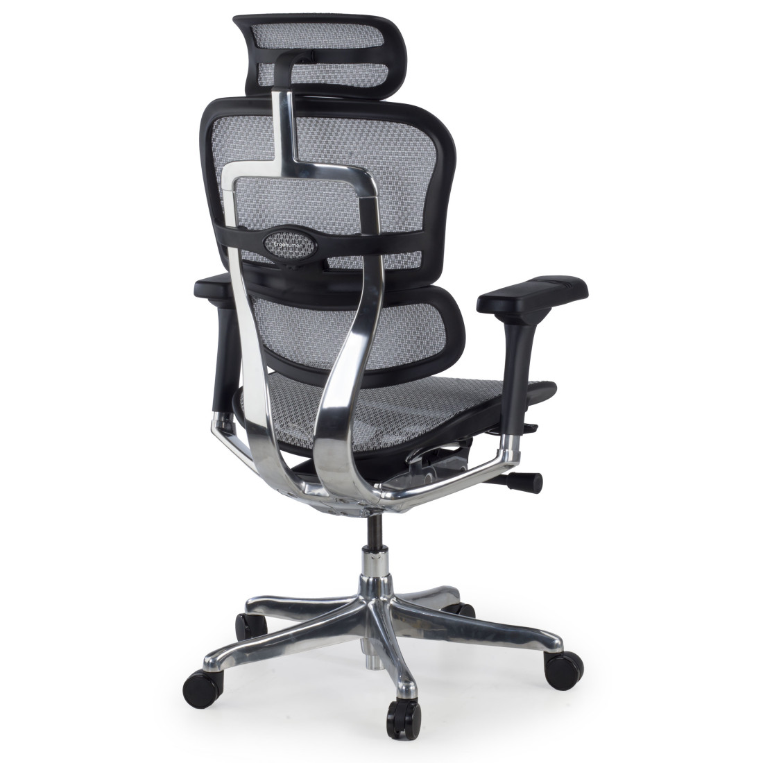 silla ergonomica gris ergohuman elite estructura negra red malla 8