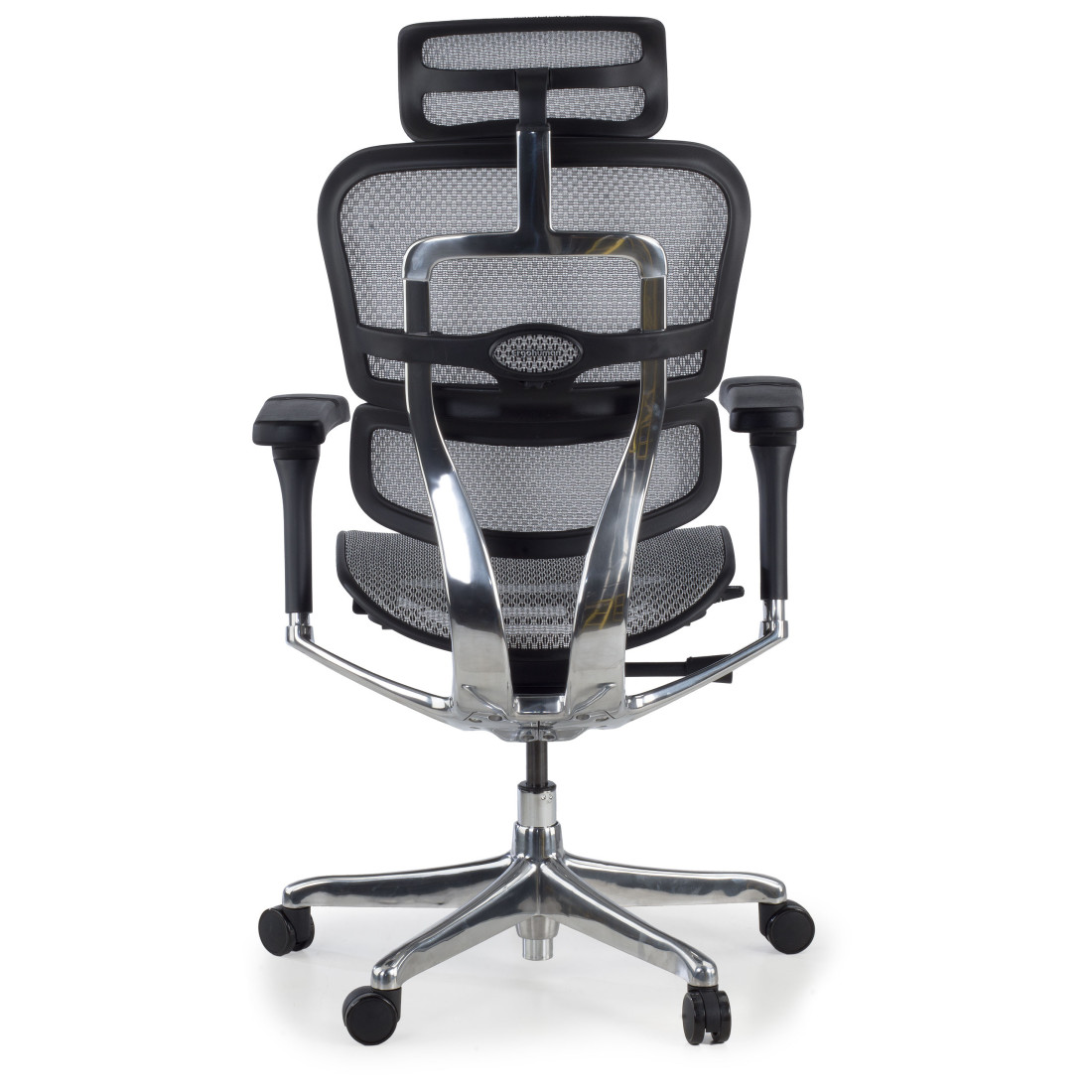 silla ergonomica gris ergohuman elite estructura negra red malla 9