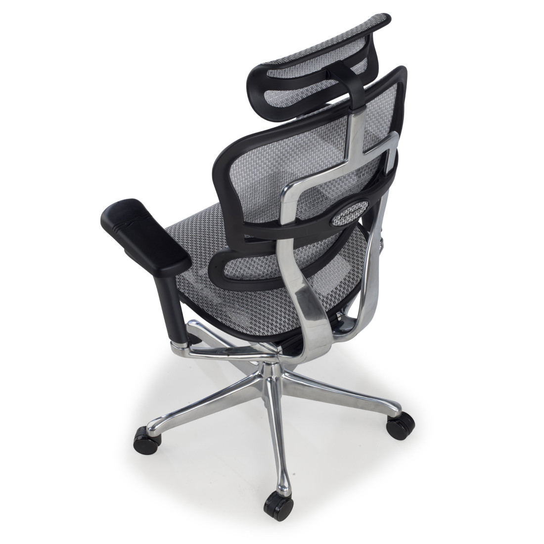 silla ergonomica gris ergohuman elite estructura negra red malla 11