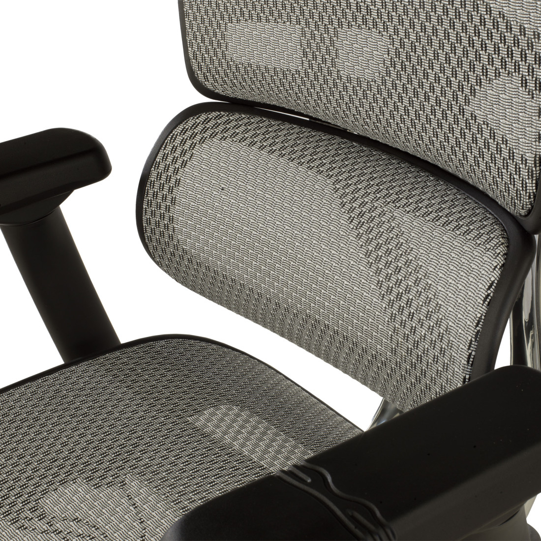 silla ergonomica gris ergohuman elite estructura negra red malla 13