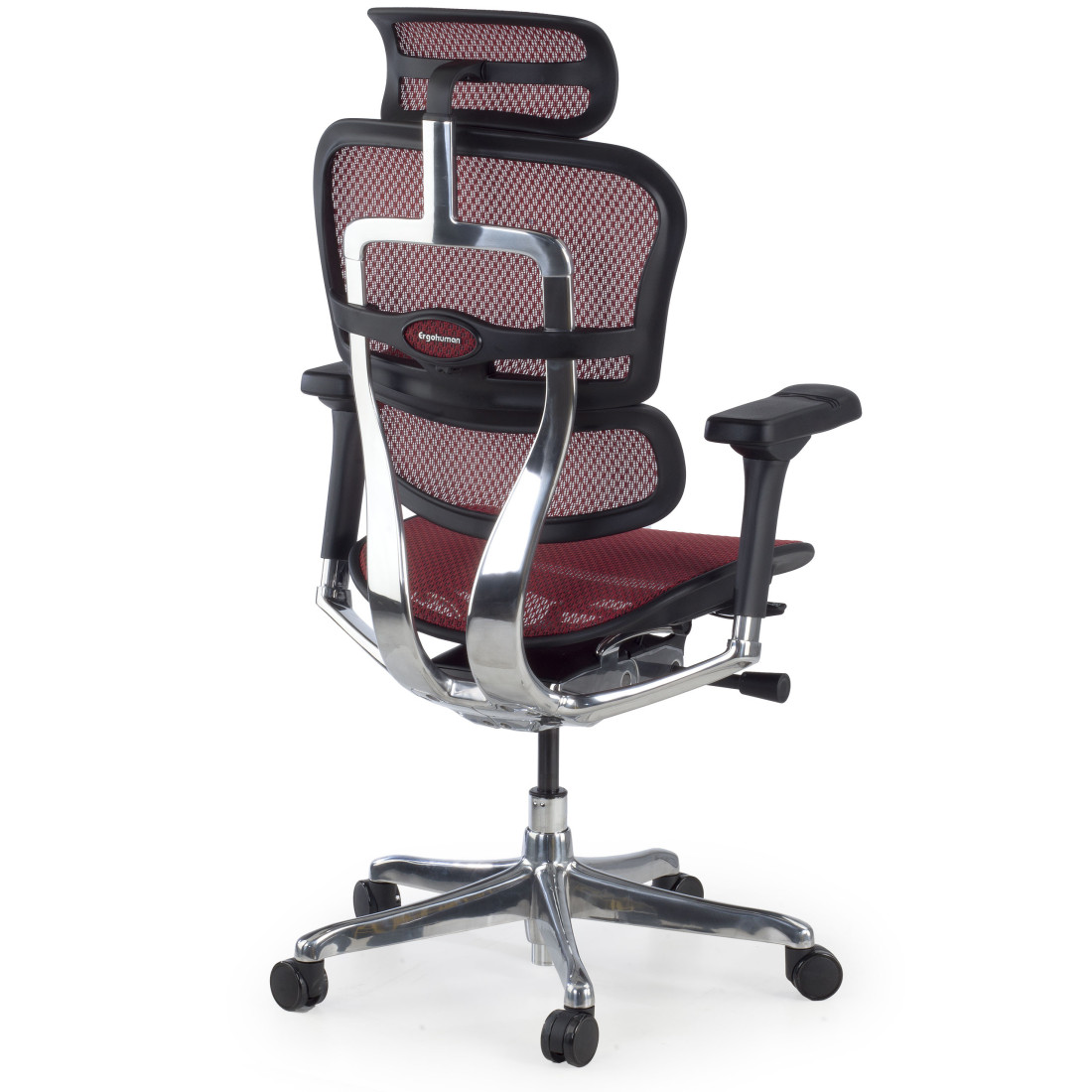 silla ergonomica rojo ergohuman elite estructura negra red malla 8