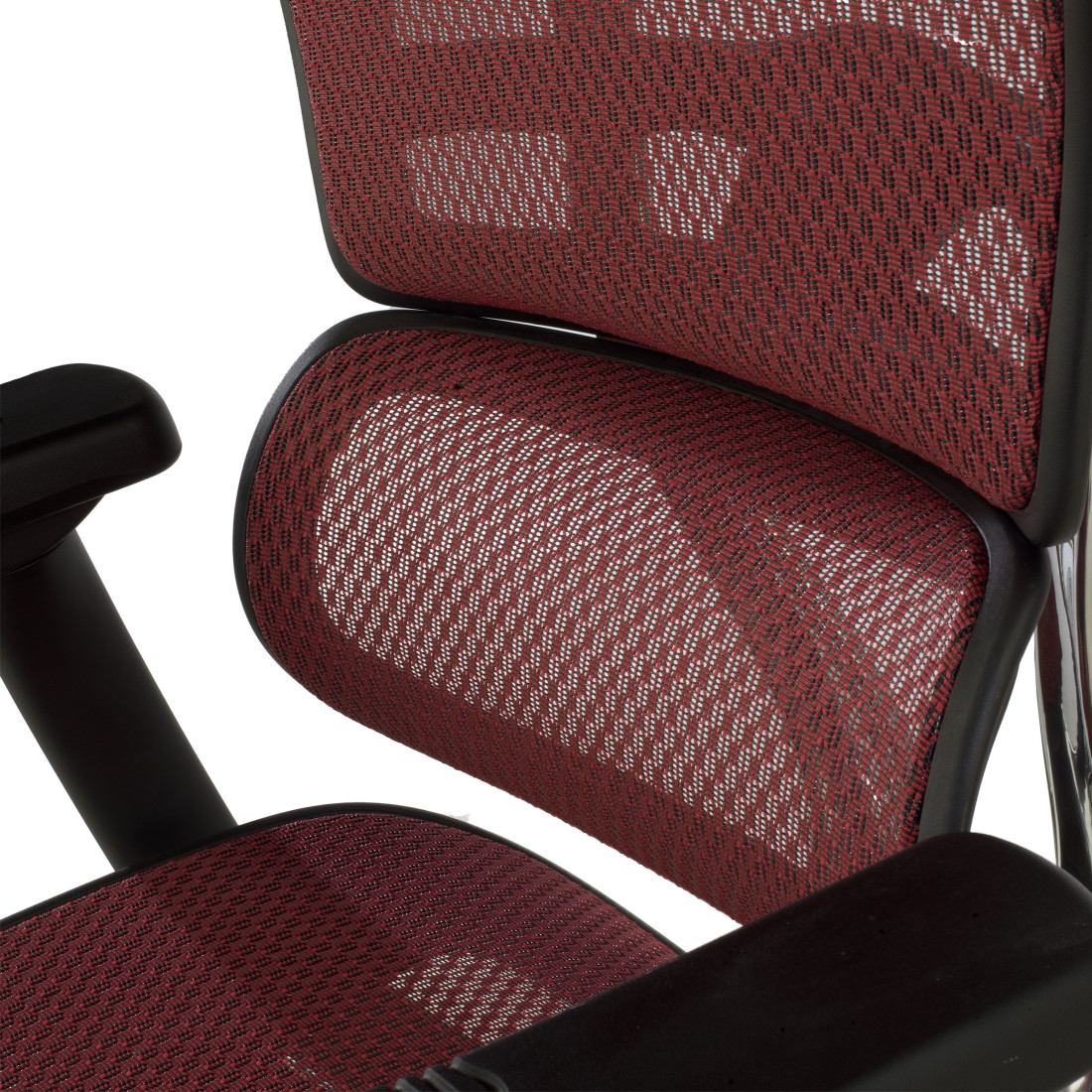 silla ergonomica rojo ergohuman elite estructura negra red malla 12