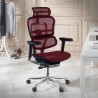 silla ergonomica rojo ergohuman elite estructura negra red malla 2