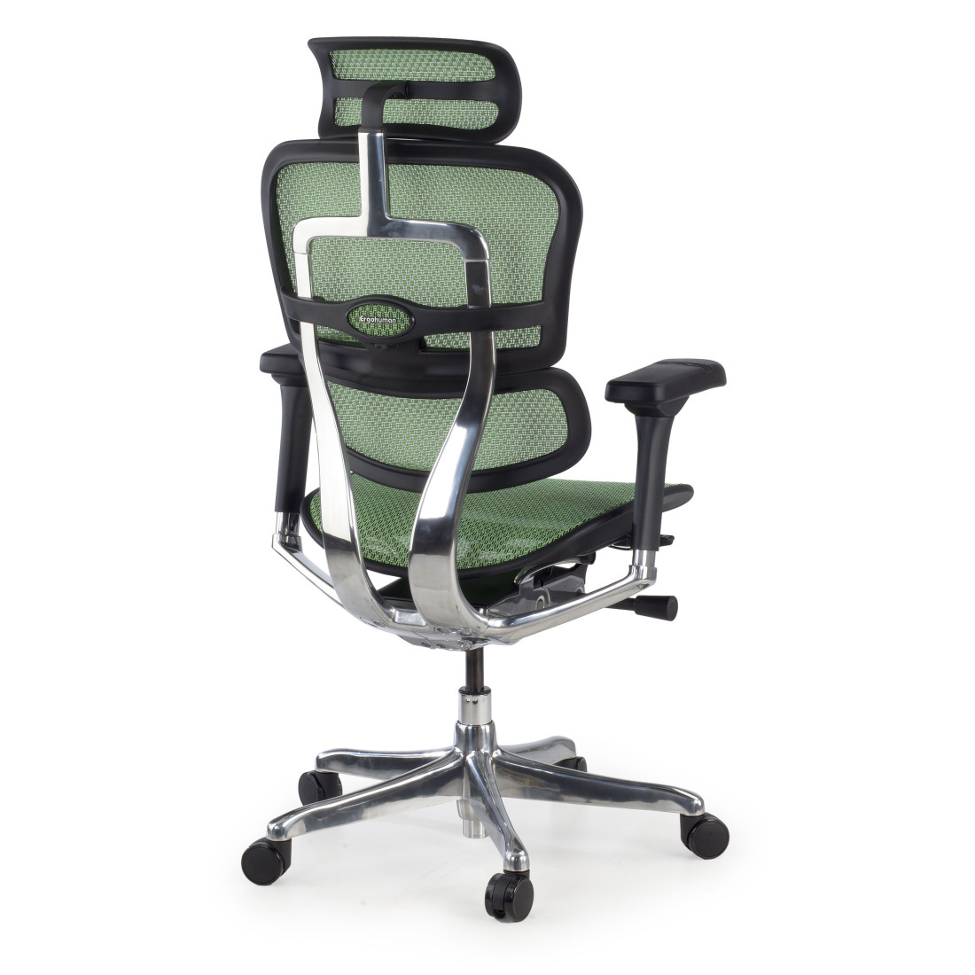silla ergonomica verde ergohuman elite estructura negra red malla 8