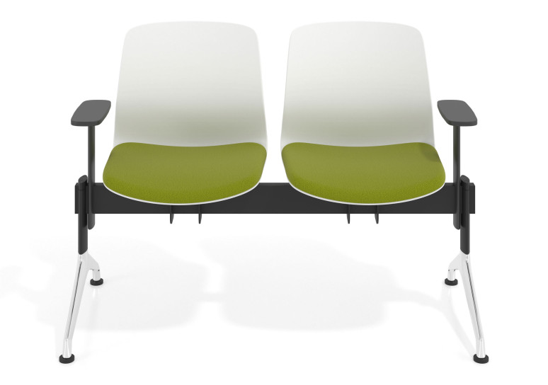 bancada sala de espera verde bancada nexus 2 asientos 3