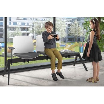 Bancada Nexus - Bancada Sala de Espera Nexus 2 asientos + mesa, pata nylon - Imagen 2