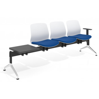 Bancada Nexus - Bancada Sala de Espera Nexus 3 asientos + mesa, pata aluminio lucido - Imagen 1