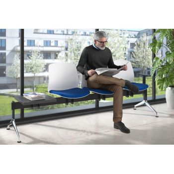 Bancada Nexus - Bancada Sala de Espera Nexus 3 asientos + mesa, pata aluminio lucido - Imagen 2
