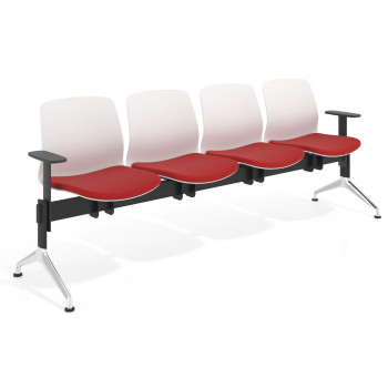 Bancada Nexus - Bancada Sala de Espera Nexus 4 asientos, pata aluminio lucido - Imagen 1