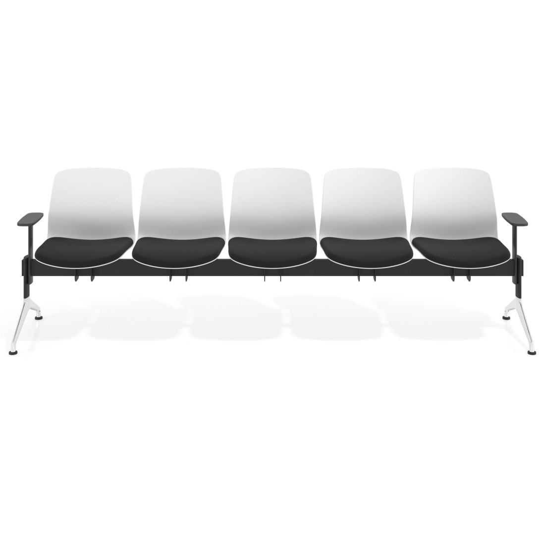 bancada sala de espera negro bancada nexus 5 asientos 9