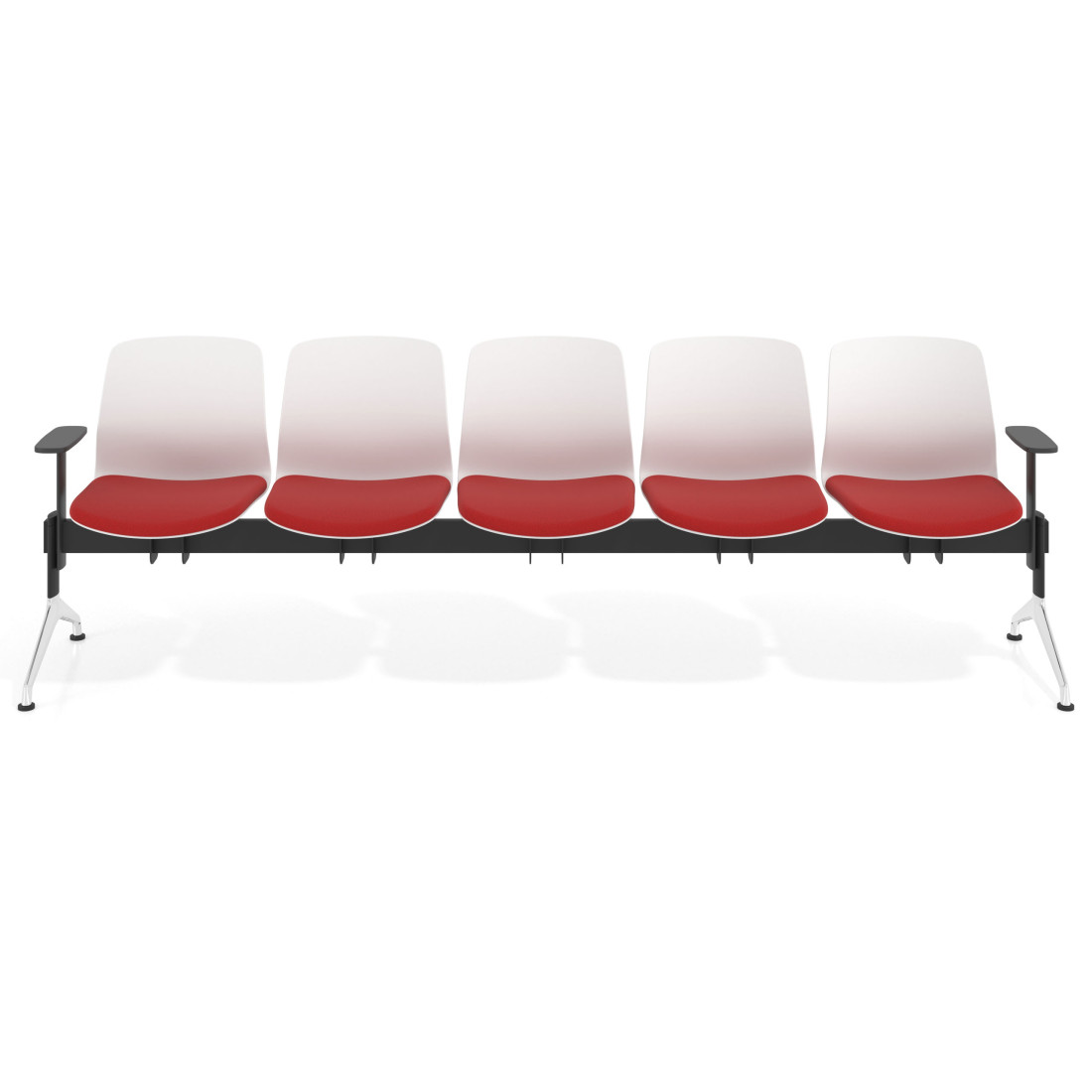 bancada sala de espera rojo bancada nexus 5 asientos 3