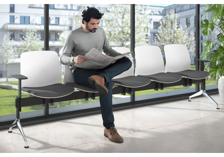 bancada sala de espera gris bancada nexus 5 asientos 2