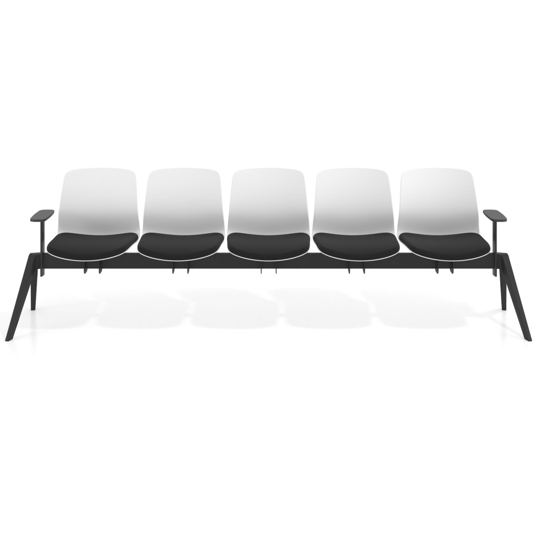 bancada sala de espera negro bancada nexus 5 asientos 3