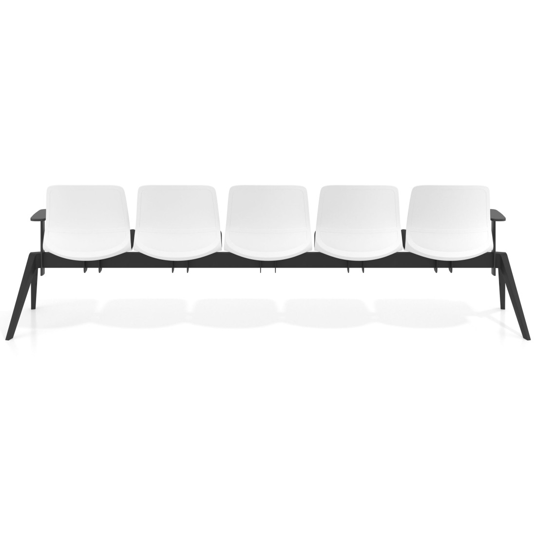 bancada sala de espera negro bancada nexus 5 asientos 5