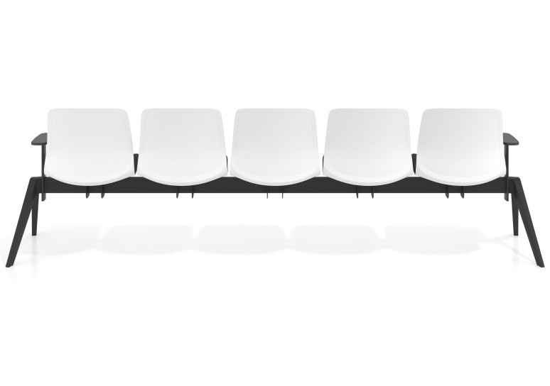 bancada sala de espera negro bancada nexus 5 asientos 5