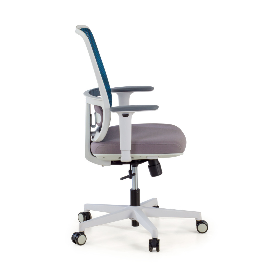 silla ergonomica azul sugar estructura blanca malla 4