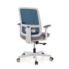 silla ergonomica azul sugar estructura blanca malla 6