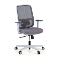 Silla de oficina profesional Sugar white, uso intensivo - Gris