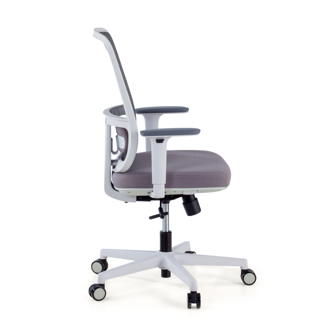 silla ergonomica gris sugar estructura blanca malla 4
