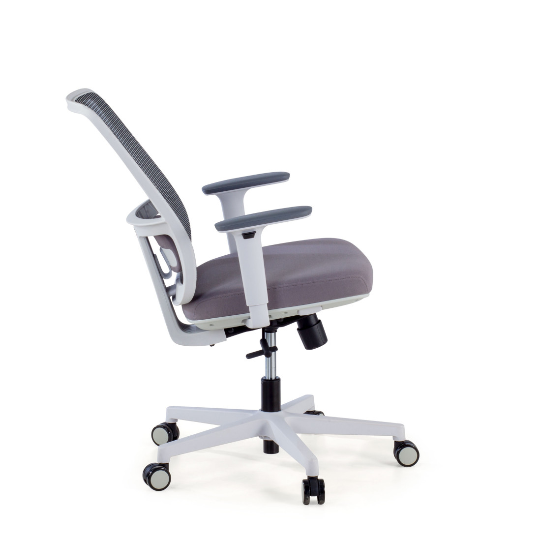 silla ergonomica gris sugar estructura blanca malla 5