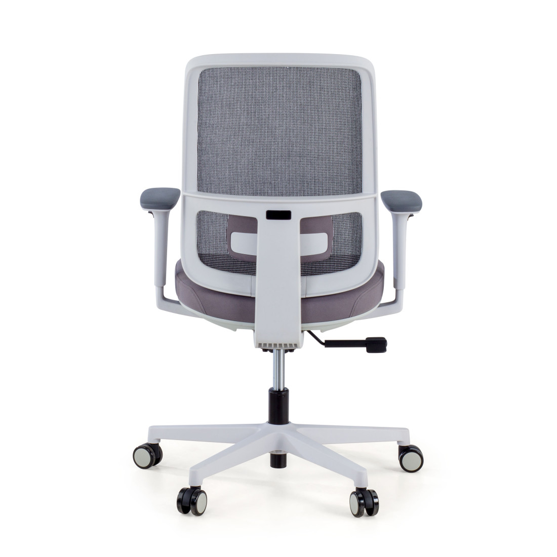silla ergonomica gris sugar estructura blanca malla 7