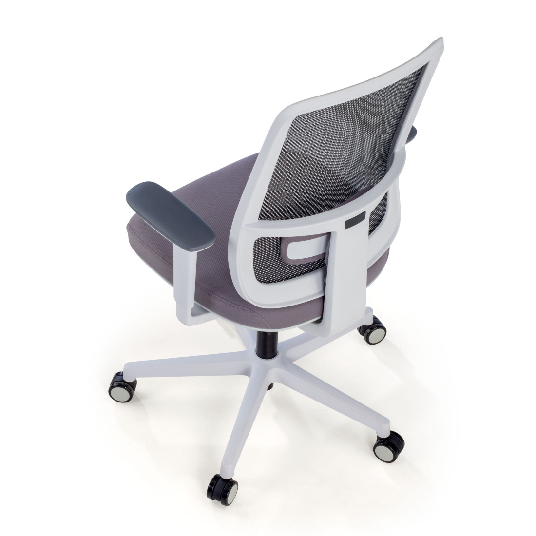 silla ergonomica gris sugar estructura blanca malla 8