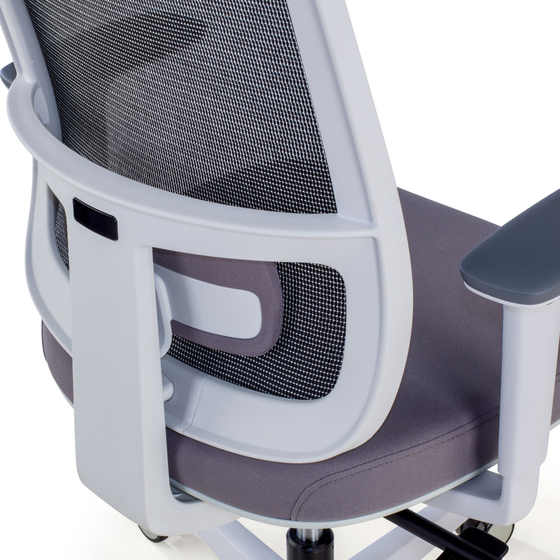 silla ergonomica gris sugar estructura blanca malla 9