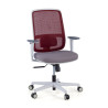 Silla de oficina profesional Sugar white, uso intensivo - ROJO
