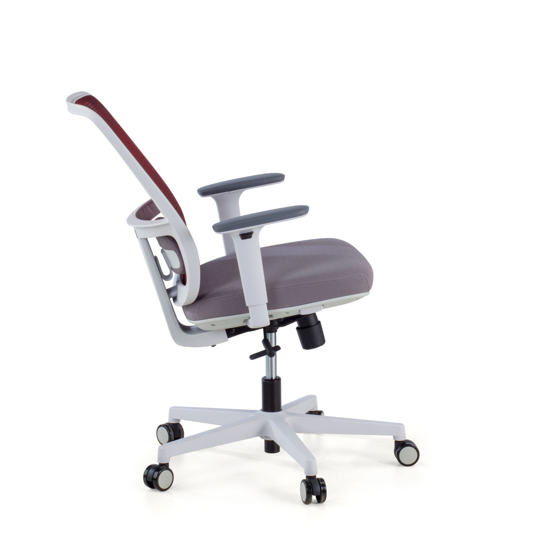 silla ergonomica rojo sugar estructura blanca malla 5