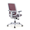 silla ergonomica rojo sugar estructura blanca malla 6