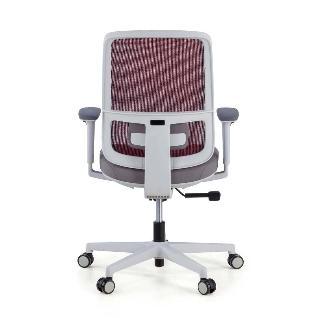 silla ergonomica rojo sugar estructura blanca malla 7