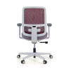 silla ergonomica rojo sugar estructura blanca malla 7