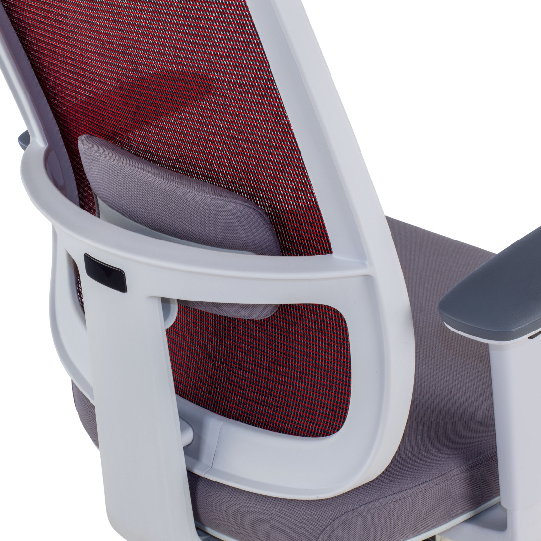 silla ergonomica rojo sugar estructura blanca malla 9