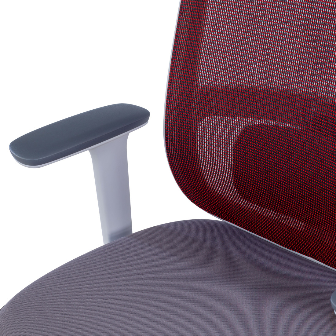 silla ergonomica rojo sugar estructura blanca malla 10
