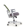silla ergonomica verde sugar estructura blanca malla 5