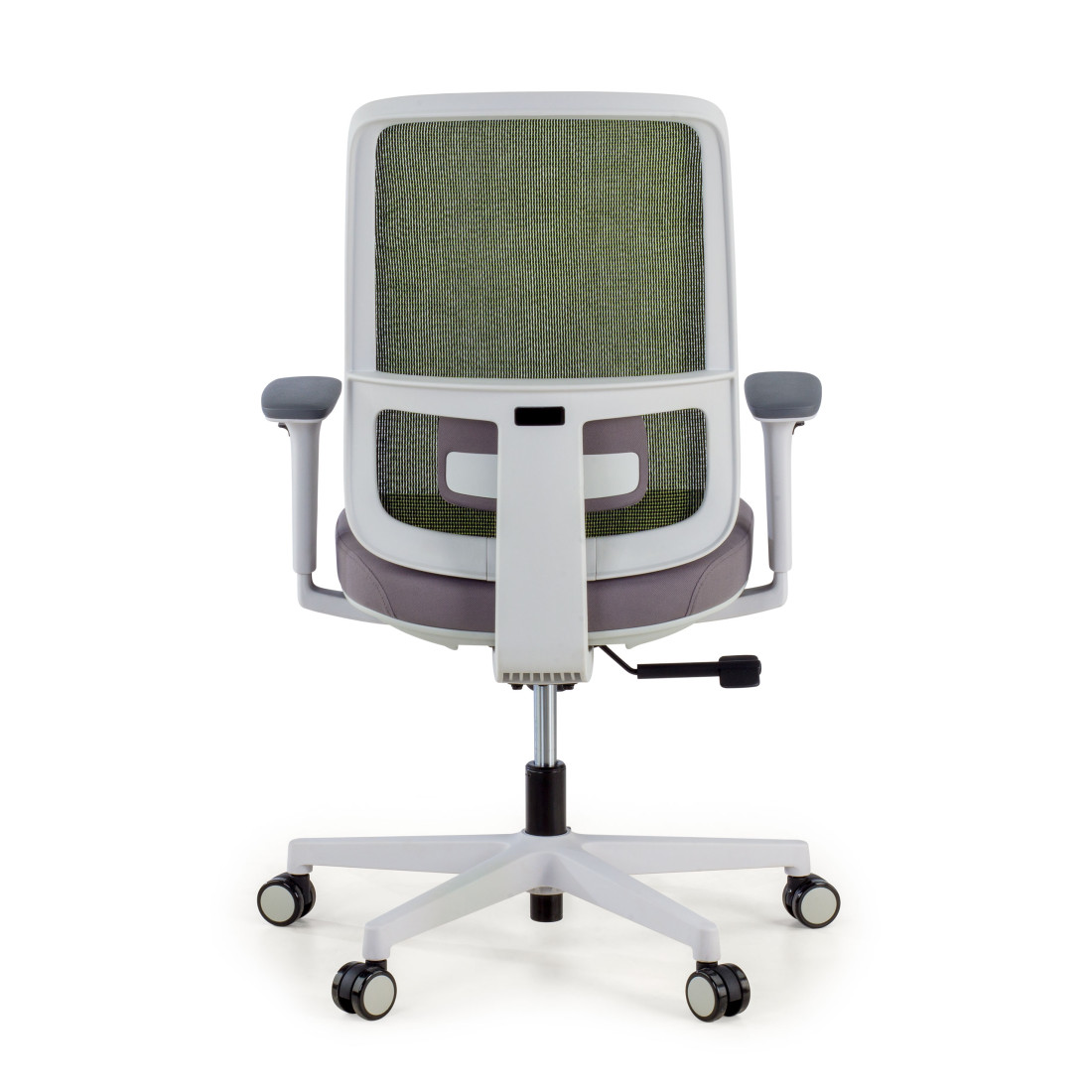 silla ergonomica verde sugar estructura blanca malla 7
