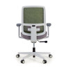 silla ergonomica verde sugar estructura blanca malla 7