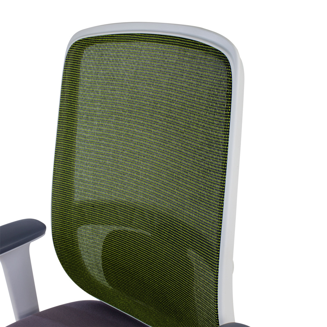 silla ergonomica verde sugar estructura blanca malla 9