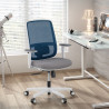 silla ergonomica azul sugar estructura blanca malla 2