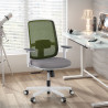 silla ergonomica verde sugar estructura blanca malla 2