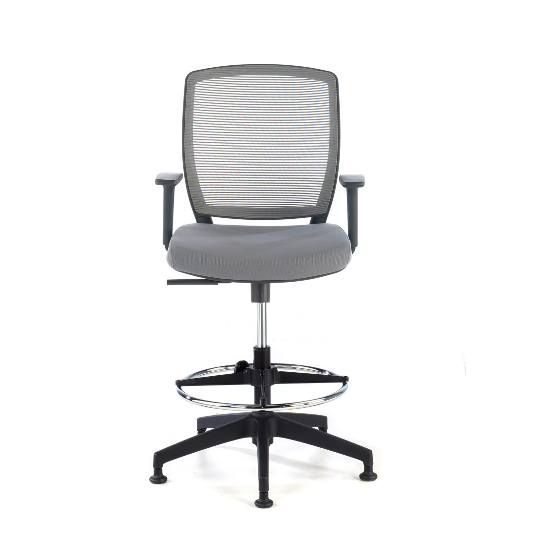 taburete de oficina gris nicole taburete malla 3