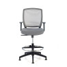 taburete de oficina gris nicole taburete malla 3