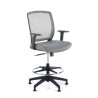 Taburete de Oficina con brazos Nicole - Gris