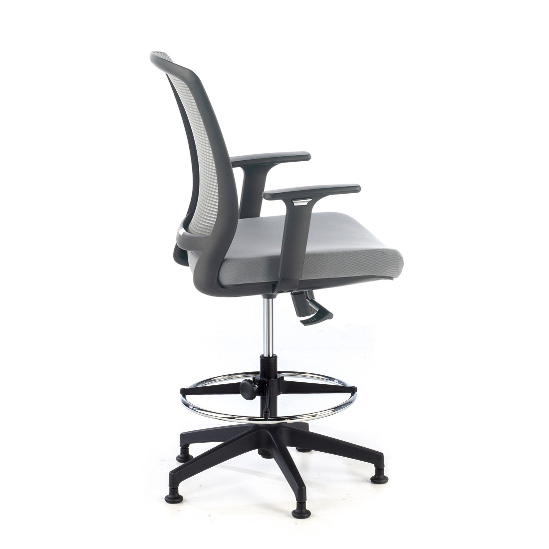 taburete de oficina gris nicole taburete malla 4