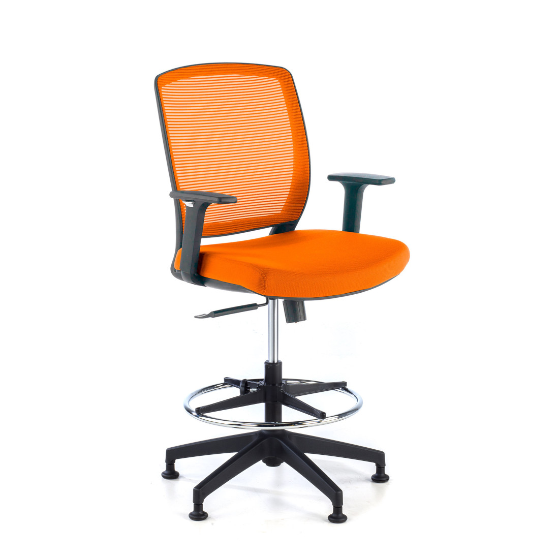 taburete de oficina naranja nicole taburete malla 1