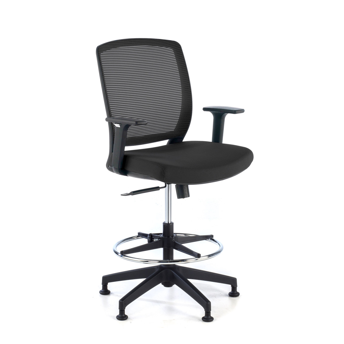 taburete de oficina negro nicole taburete malla 1