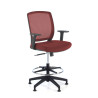 Taburete de Oficina con brazos Nicole - ROJO