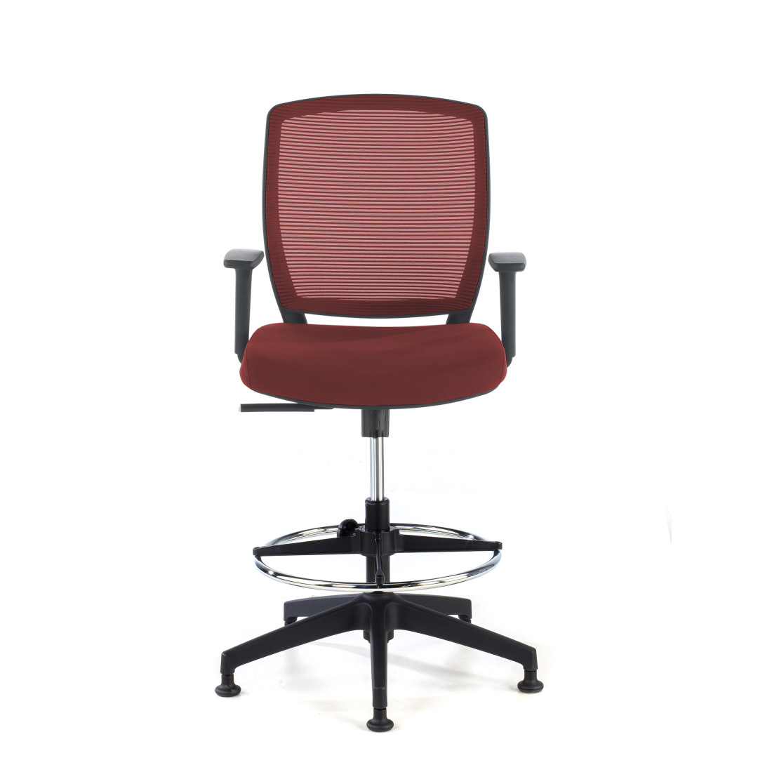 taburete de oficina rojo nicole taburete malla 3